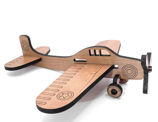 DIY Single Propeller Model Airplane | 2.2 x 5.6 x 4.9 inches | Paint Your Own Plane Kit
