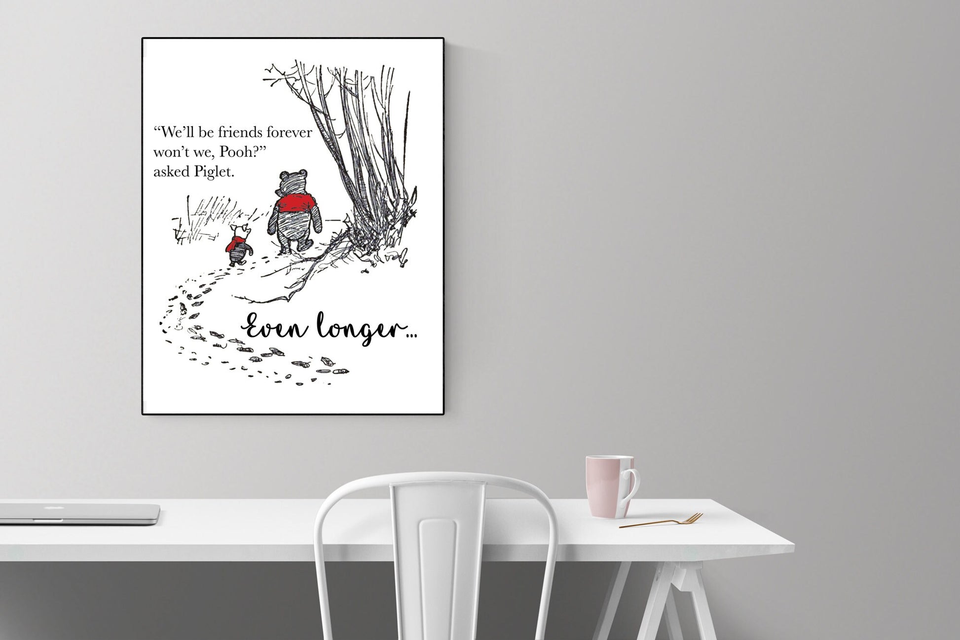 We'll Be Friends Forever | Winnie the Pooh | AA Milne | Art Print