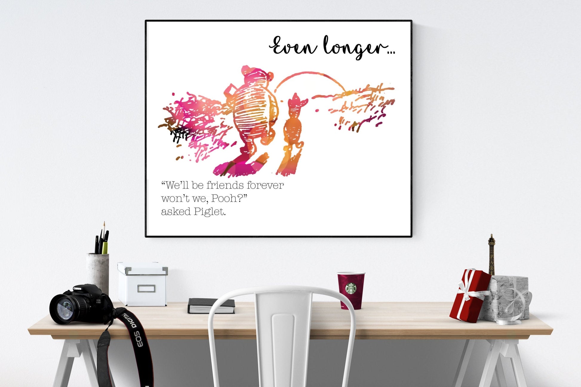 We'll Be Friends Forever | Even Longer | Winnie the Pooh | AA Milne | Art Print