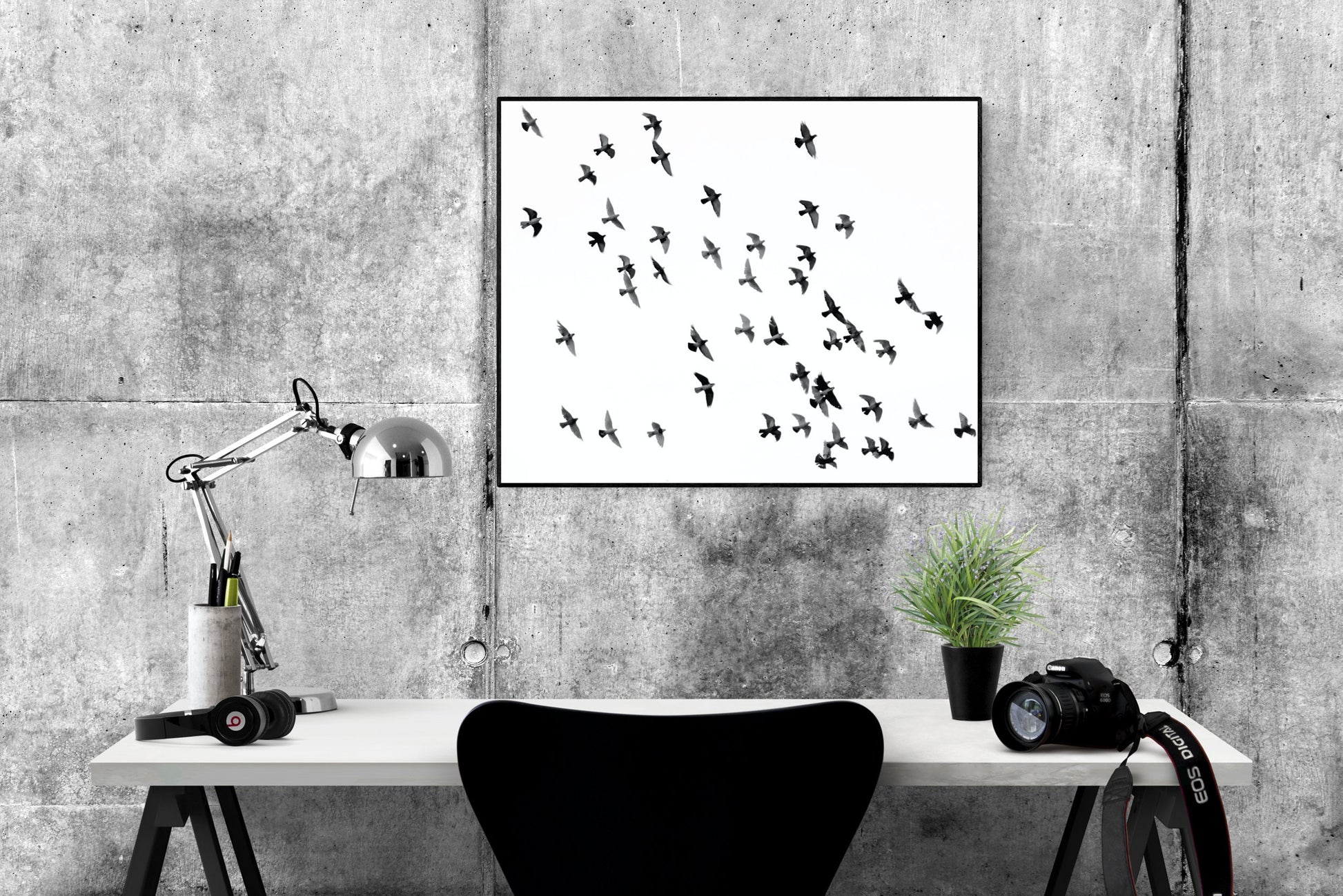 Birds In Flight | Abstract Nature | Art Print