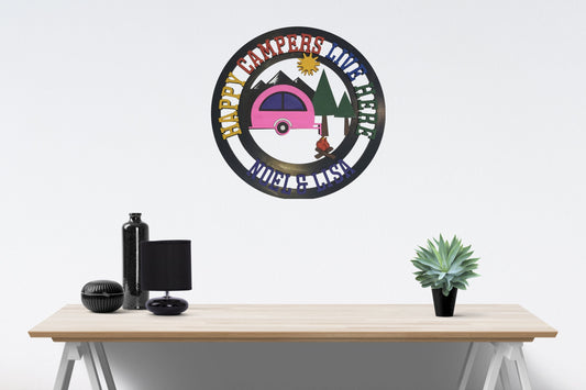 Happy Campers Live Here | DIY Paint And Assembly | Wall Sign