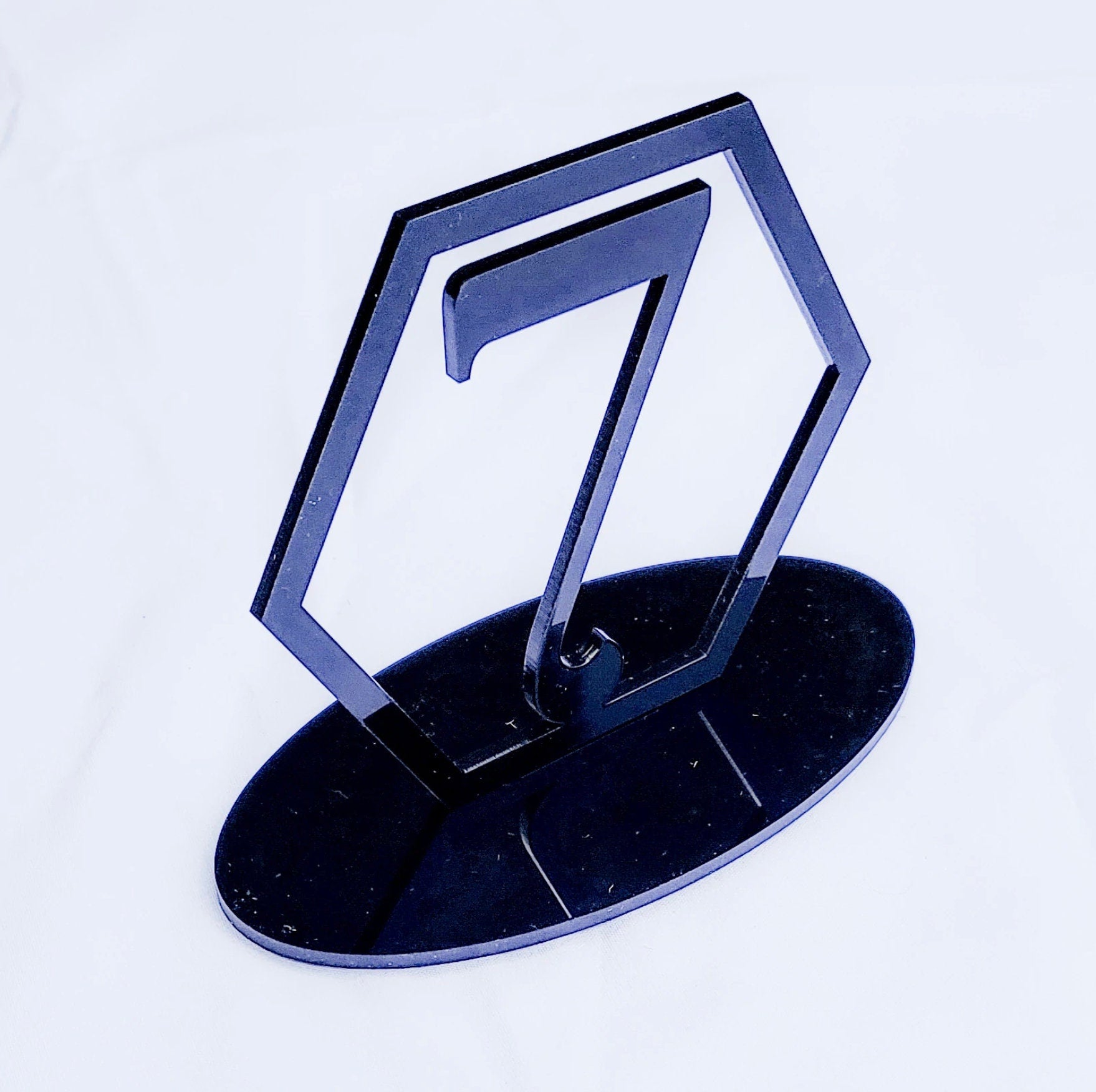 Table Numbers with Stands | Oval Base | Made of Wood | Requires Painting