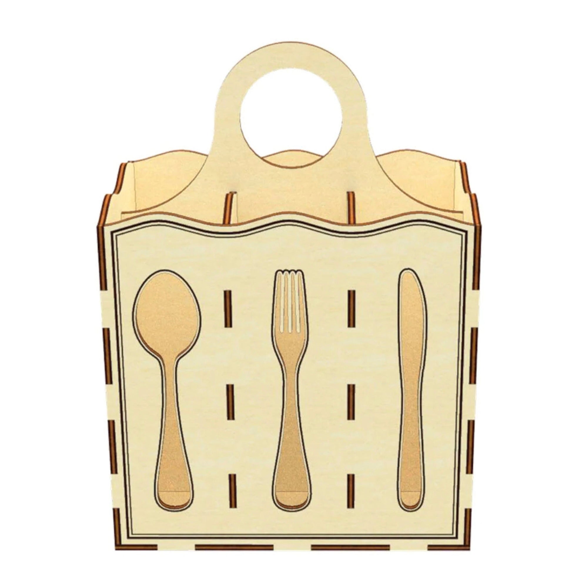 Bon Appetit | Cutlery Carrying Box | Wood | DIY | Assembly Required