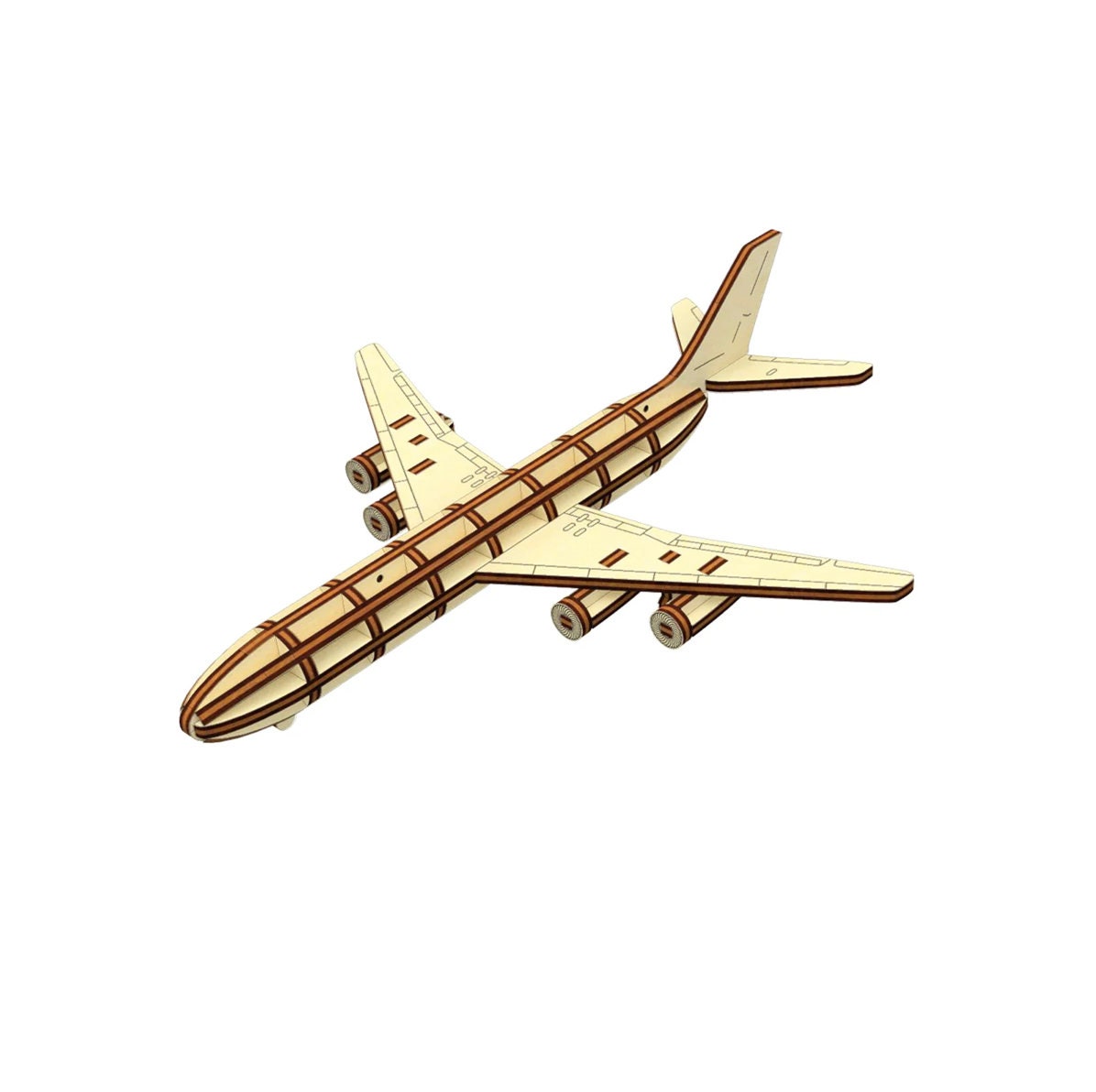 Commercial Airliner Plane Scale Model Kit | Completed Size: 1.83 x 7.54 x 6.71 in | Paint & Assembly Required