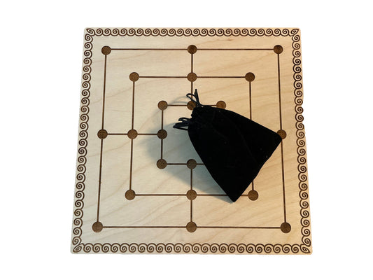 Nine Men's Morris | Ancient Roman Board Game | Wood & Acrylic