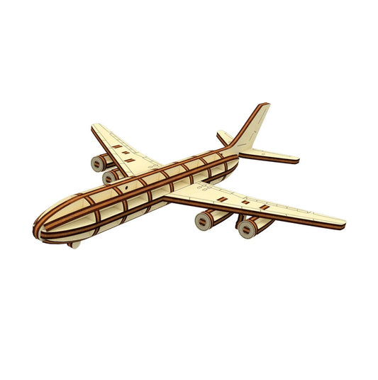 Commercial Airliner Plane Scale Model Kit | Completed Size: 1.83 x 7.54 x 6.71 in | Paint & Assembly Required