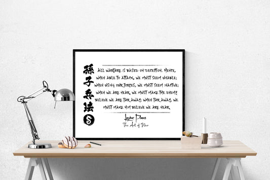All Warfare Is Based On Deception | Laying Plans | The Art Of War | Sun Tzu | Art Print