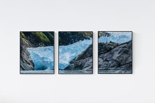 Glaciers In Chile | Patagonia | Nature | Mountains | Set of 3 Art Prints
