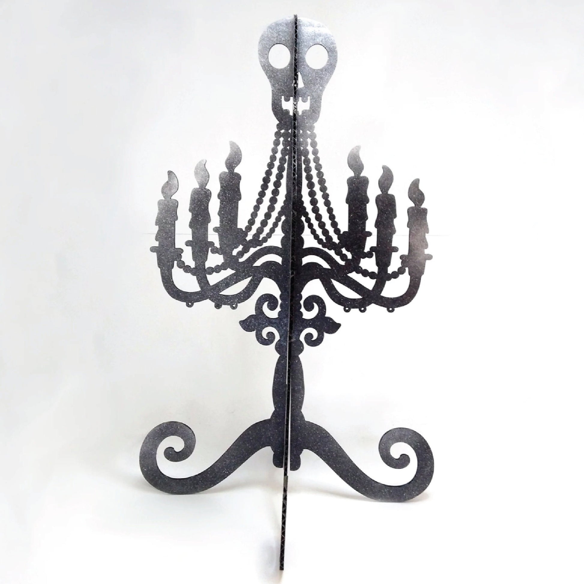 DIY Paint Your Own Ghoulish Halloween Décor Candelabra | Table Setting | Do It Yourself | Size: 9 x 9 x 16.5 in Paint and Assembly Required