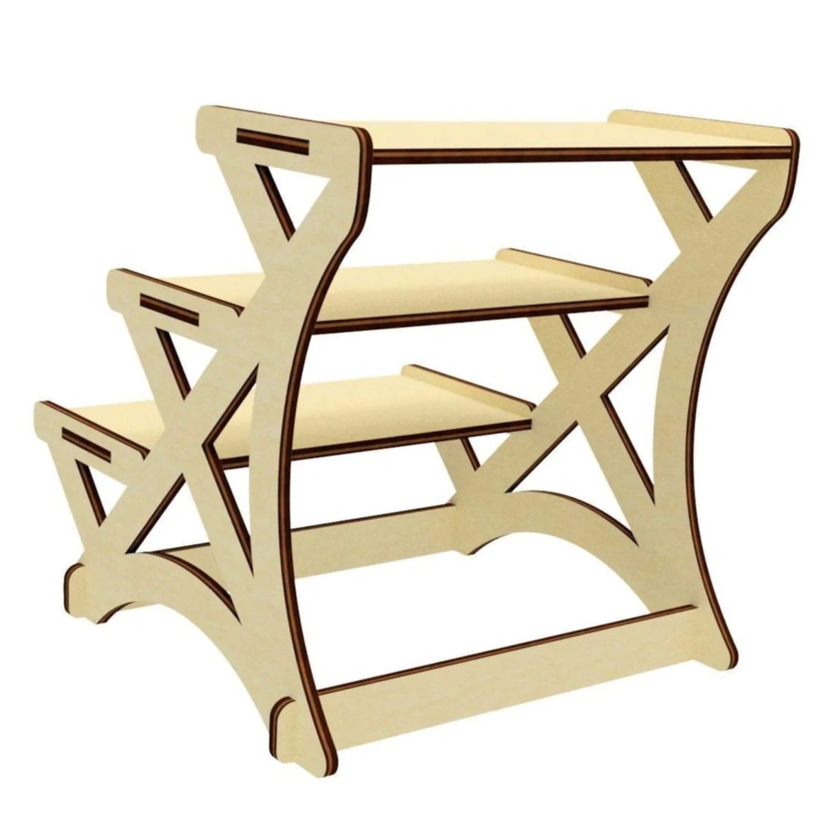 Tiered Tray Stand for Displaying Items | Completed Size: 7.8 x 7 x 7.1 In | Assembly Required