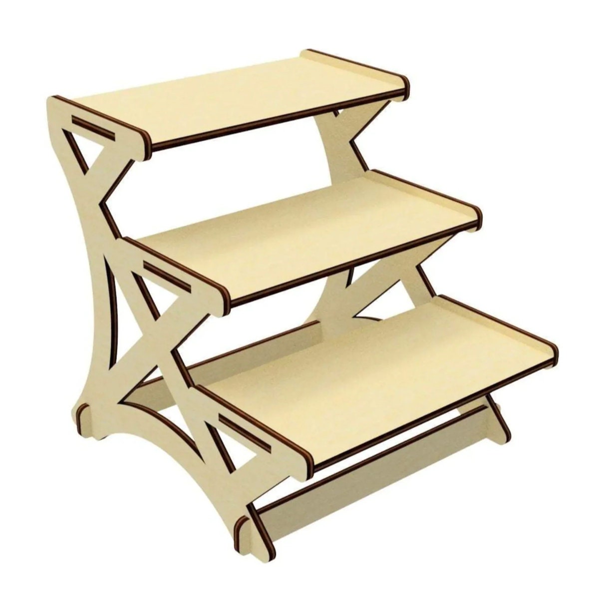 Tiered Tray Stand for Displaying Items | Completed Size: 7.8 x 7 x 7.1 In | Assembly Required