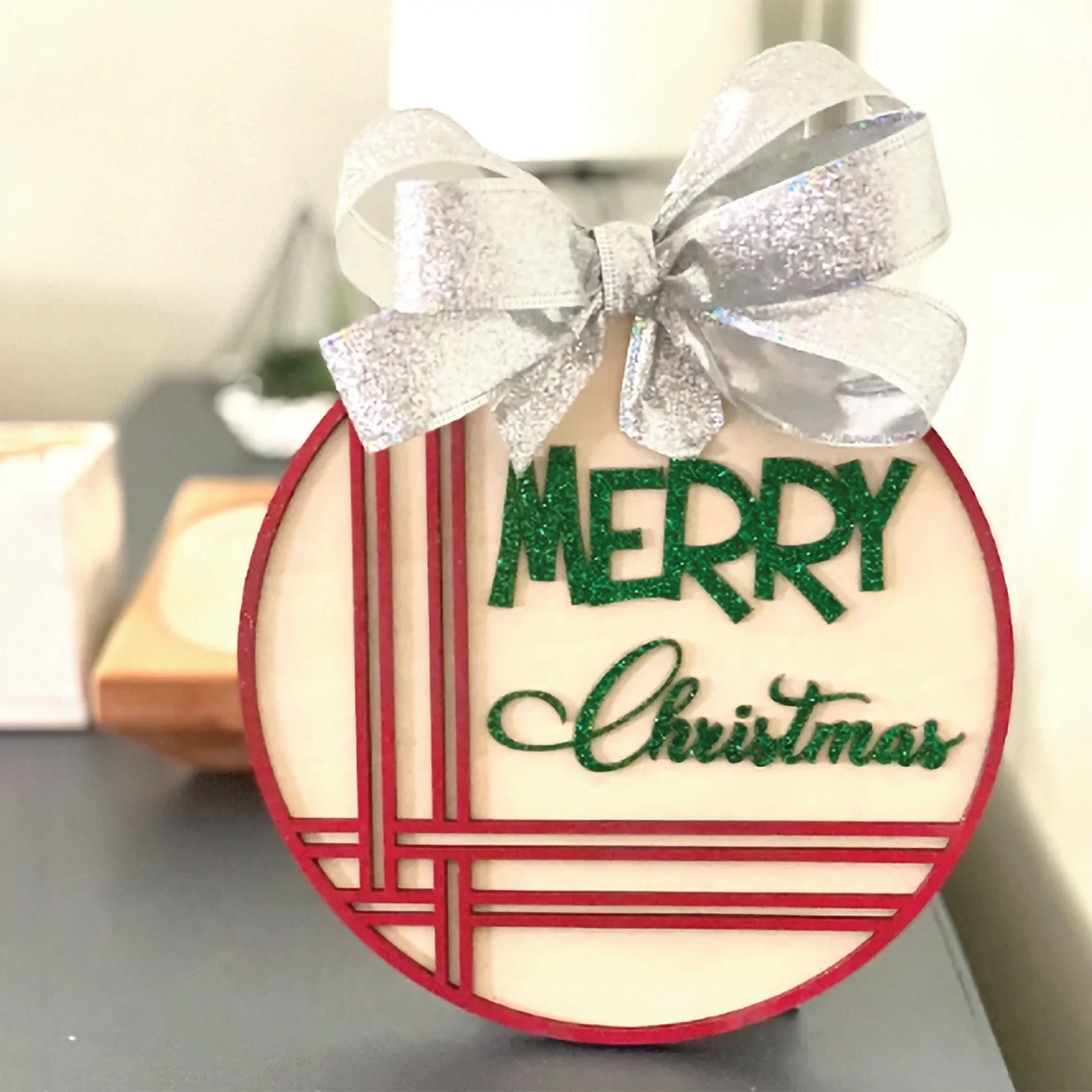 DIY Paint Your Own Merry Christmas Sign | Winter Decor | 2-Layer | Do It Yourself | Size: 9 x 9 in | Painting and Assembly Required