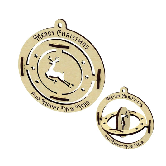 Merry Christmas Ornament | Deer | Gyroscope | Gift | Christmas Tree