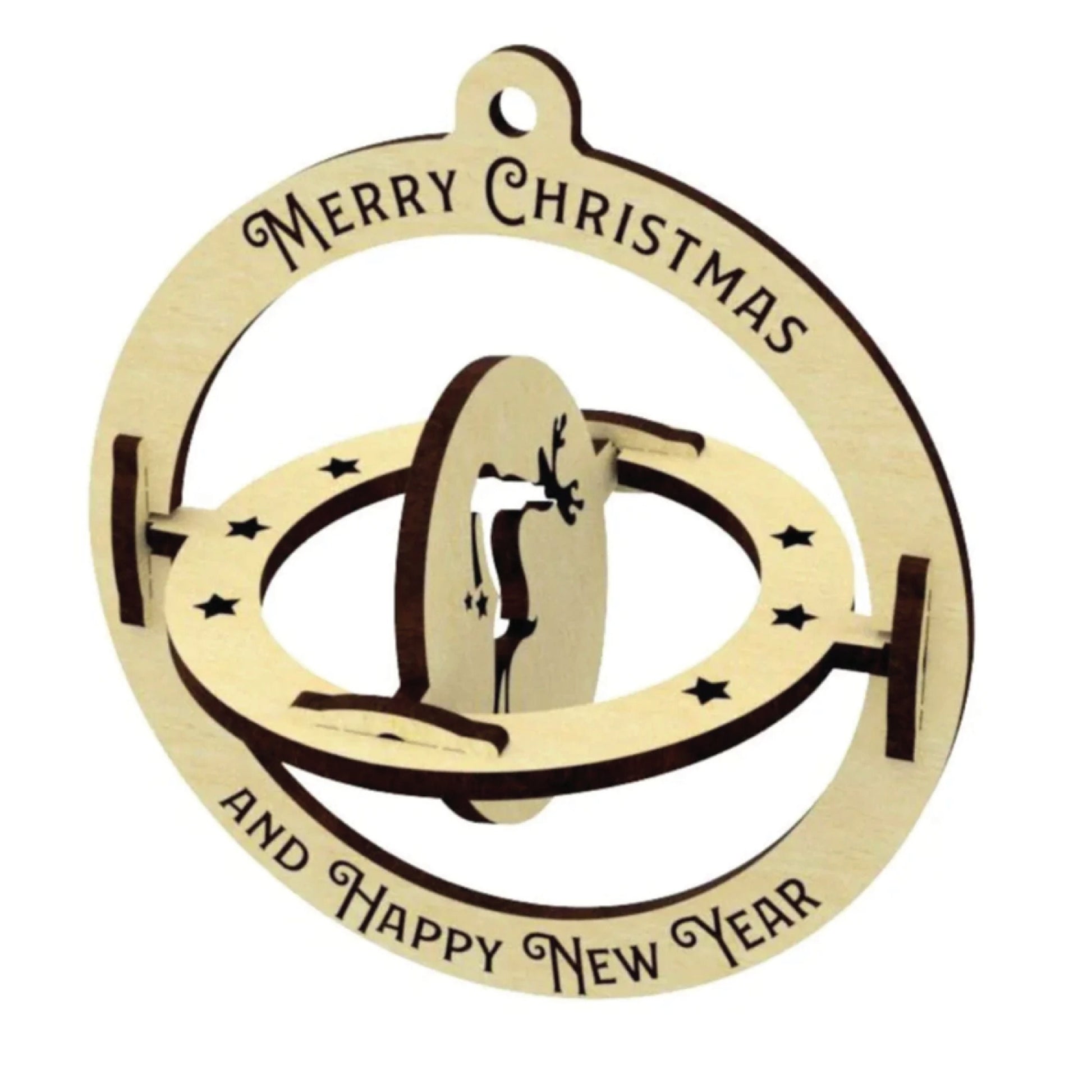 Merry Christmas Ornament | Deer | Gyroscope | Gift | Christmas Tree