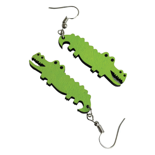 Cute Alligator Bayou Dangle Earring | Requires Painting