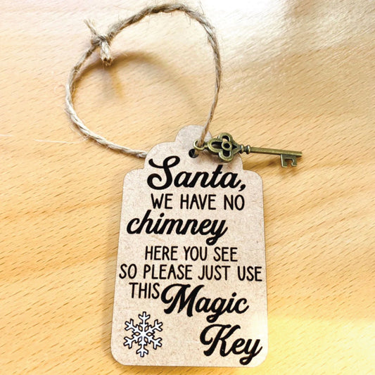 Small Santa's Magic Key No Chimney Christmas Ornament | Do It Yourself Holiday Project