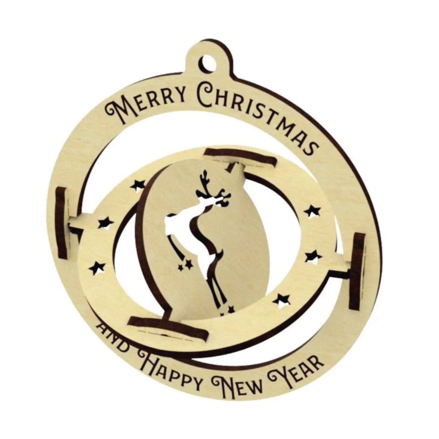 Merry Christmas Ornament | Deer | Gyroscope | Gift | Christmas Tree