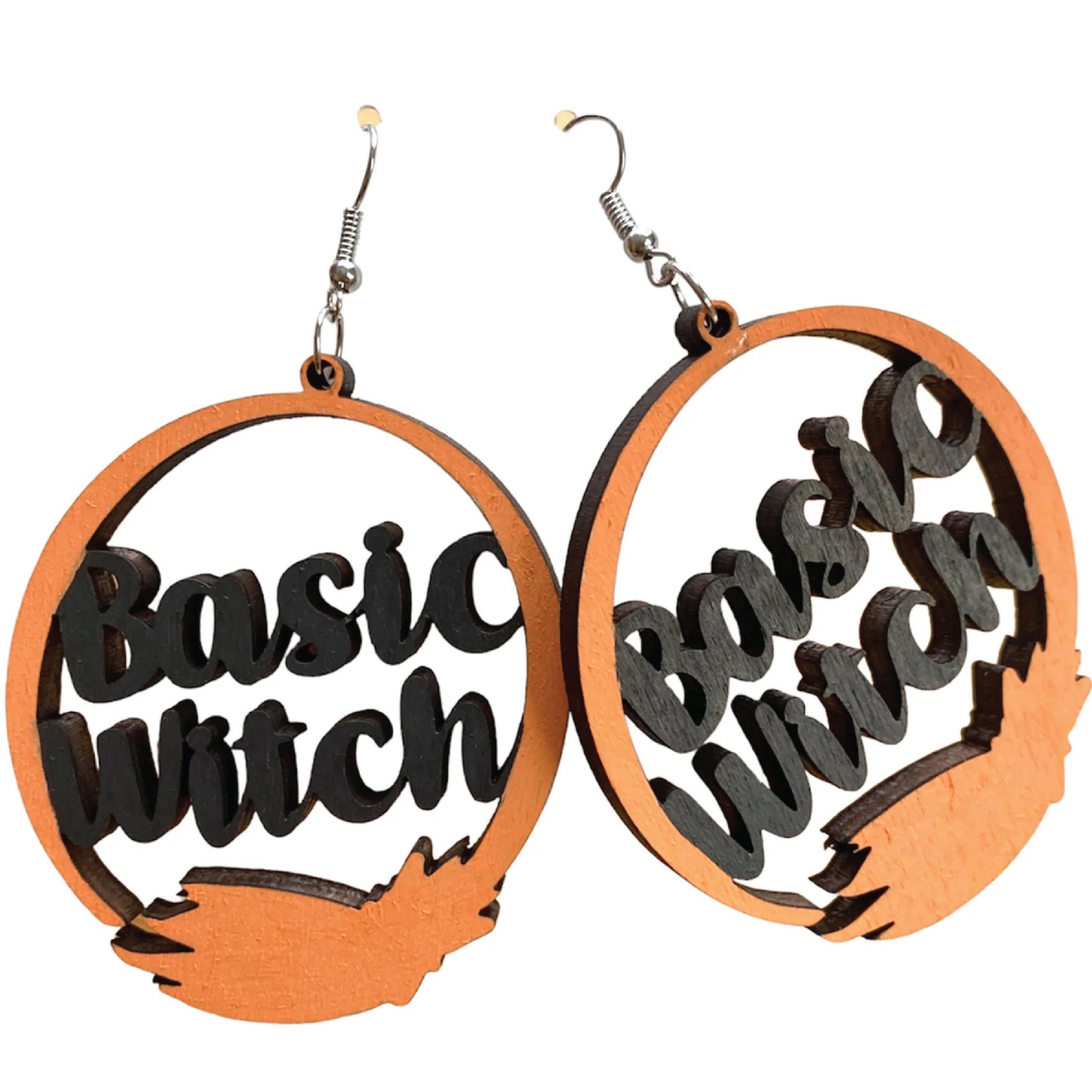 Basic Witch Earrings | Halloween | DIY | Wood | Dangle Earring | Requires Paint