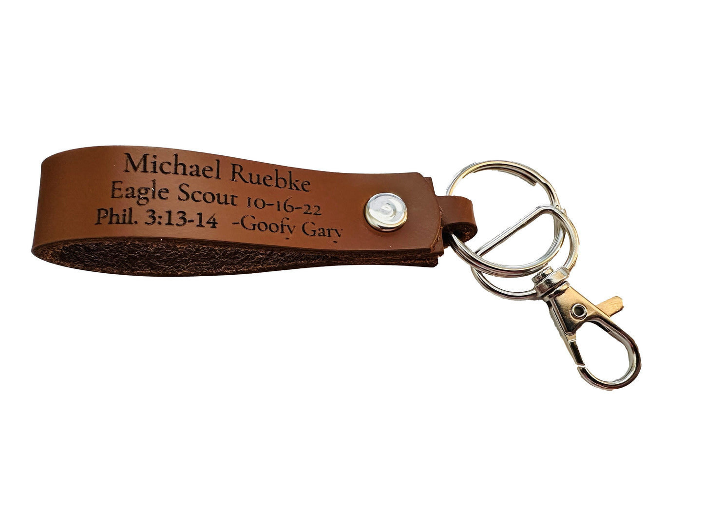 Personalized Leather Keychain | Groomsmen Present | Wedding Bridesmaids | Gift | Present | 3.25 Inch Band