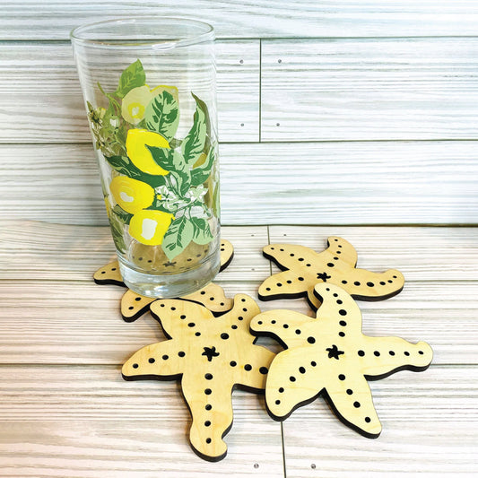 Starfish Nautical Beach Themed Coaster (Set of 4)