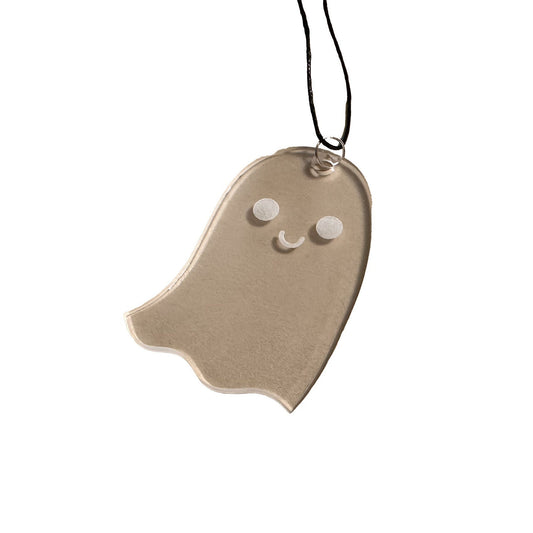 Halloween Ghost Necklace | Made from Recycled Acrylic | Braided Cord
