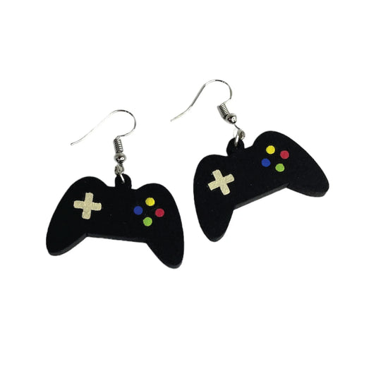 Video Game Controller Player Gamer Earrings | Requires Painting
