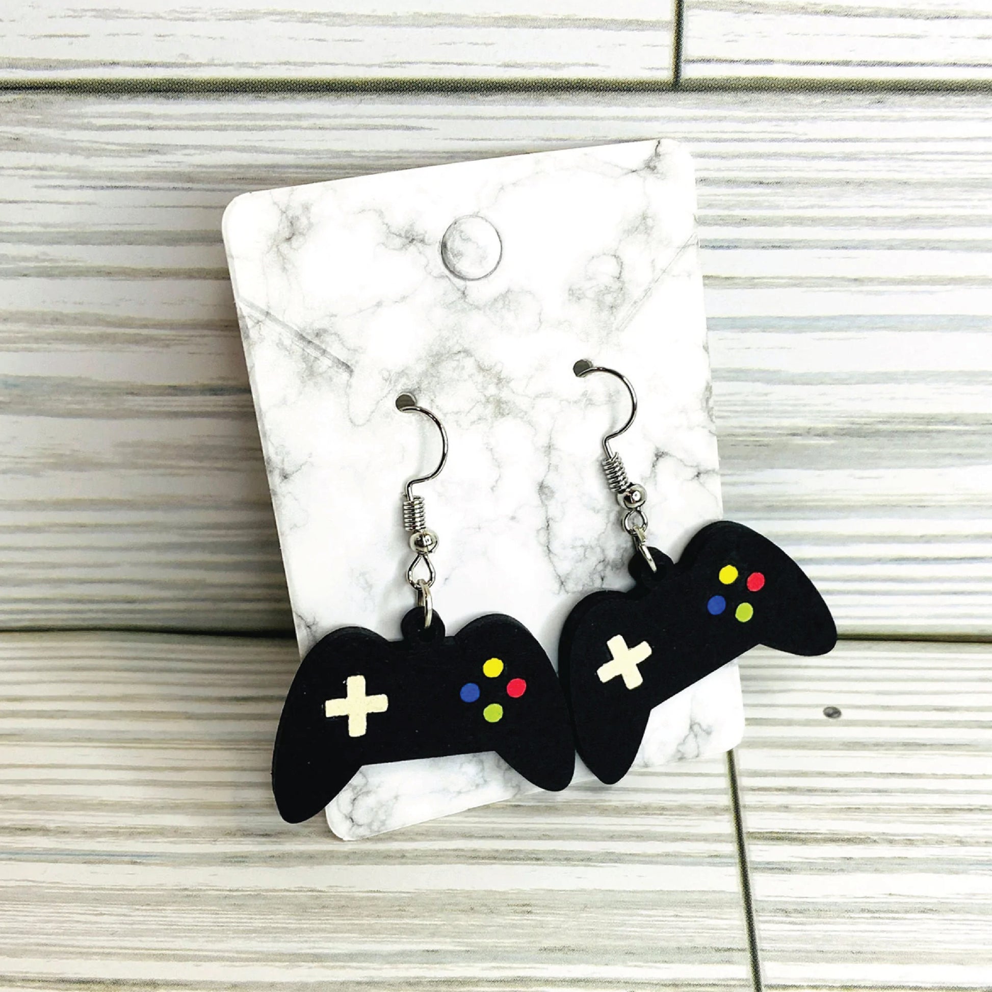 Video Game Controller Player Gamer Earrings | Requires Painting