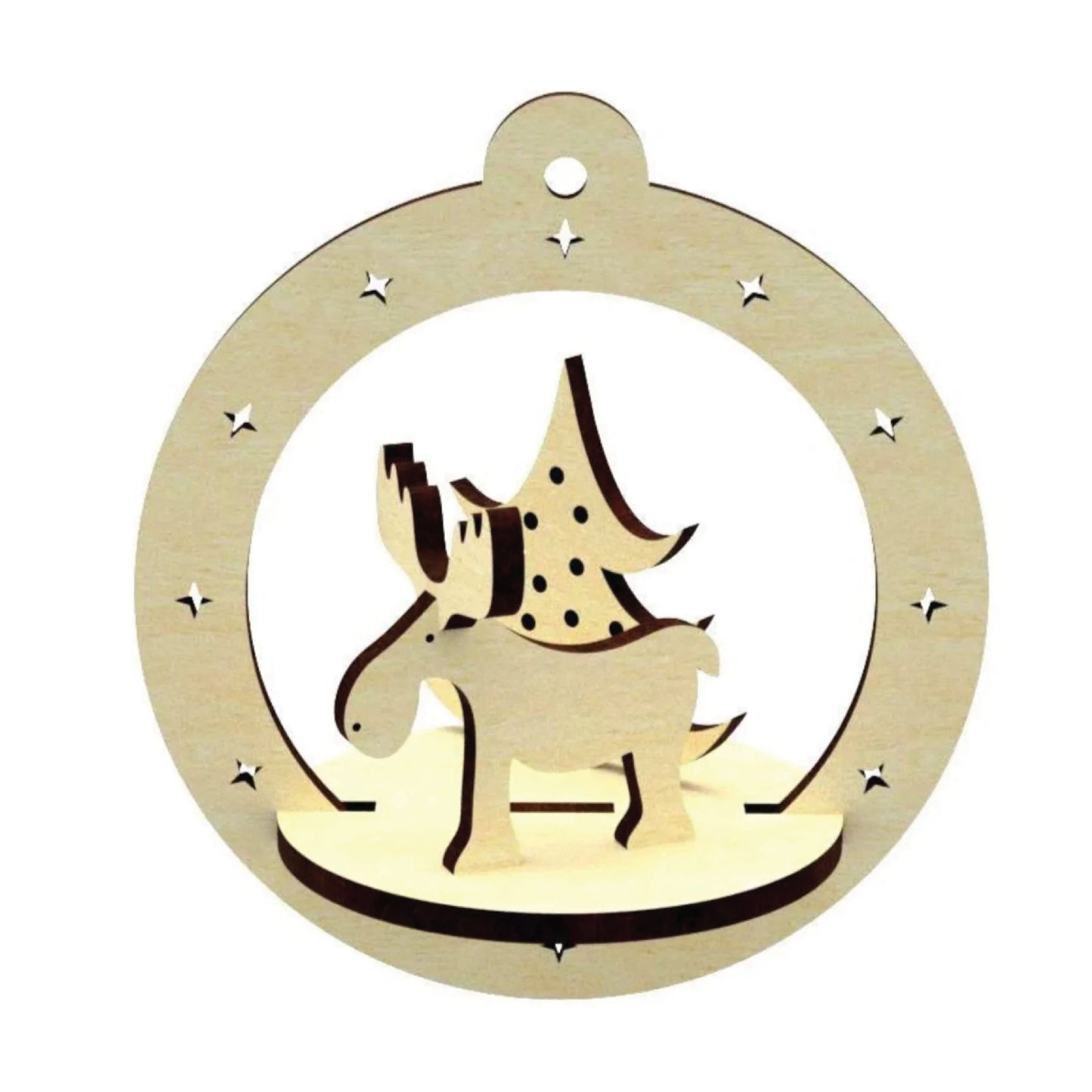 3D Christmas Reindeer Ornament | Holidays | Christmas Tree | DIY | Paint Your Own Kit
