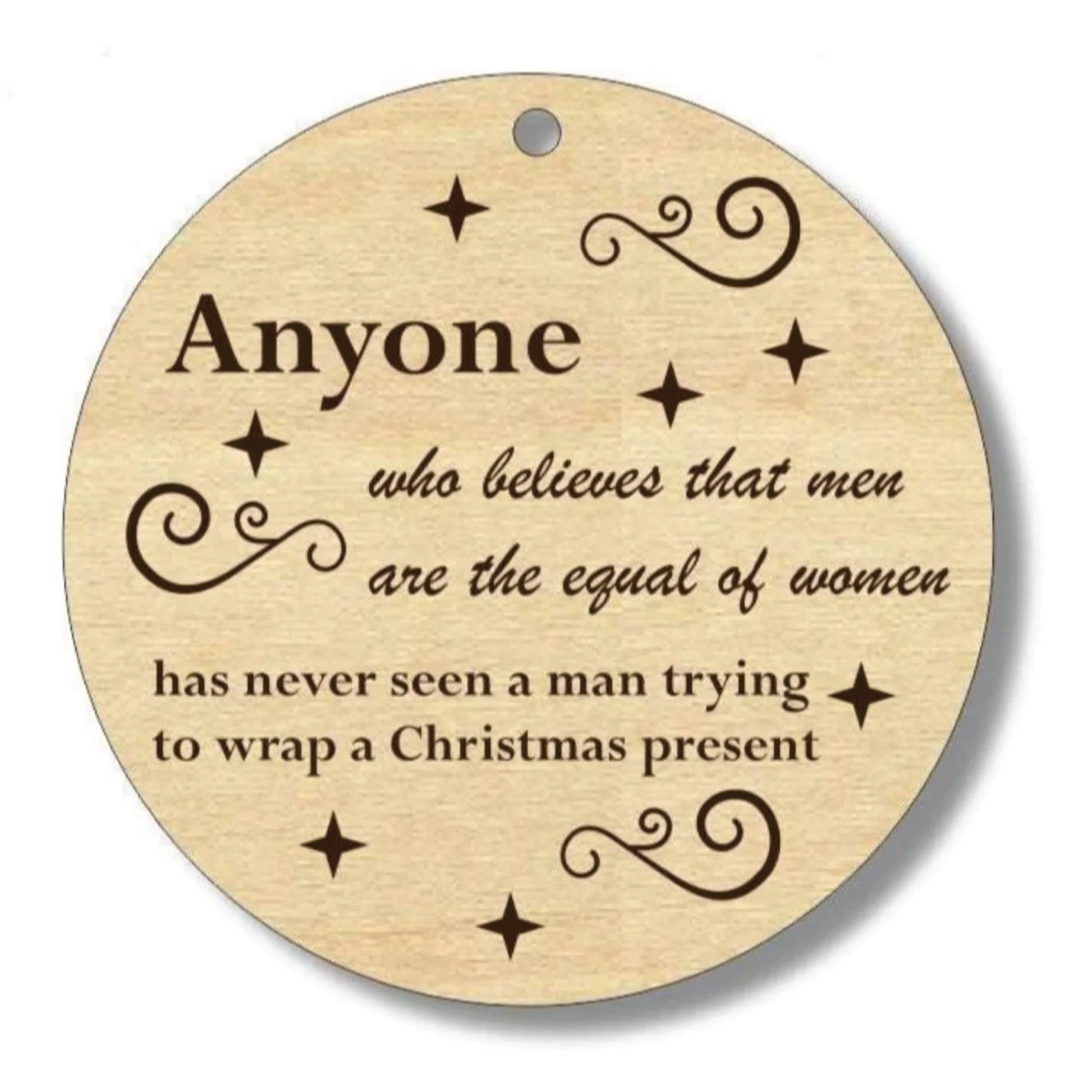 Custom Made With Quotes Ornaments | Santa Claus | Fun Humor | Gift | Present Tag | Christmas Tree Ornament