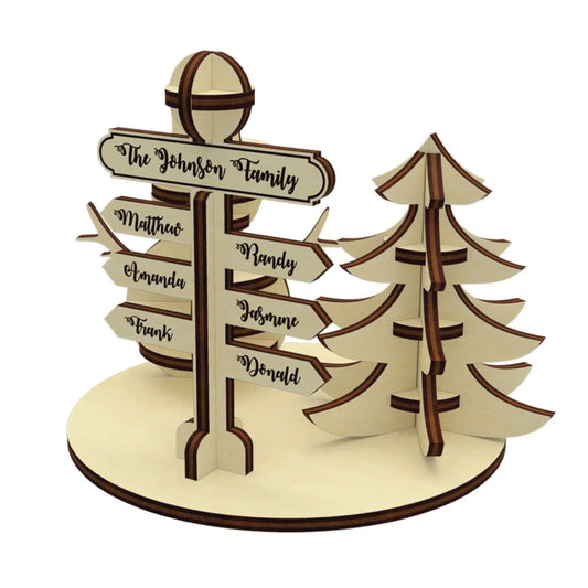 Free Personalization | North Pole Family Sign | Christmas | Holiday Tradition | Stocking Stuffer |  Do It Yourself Project