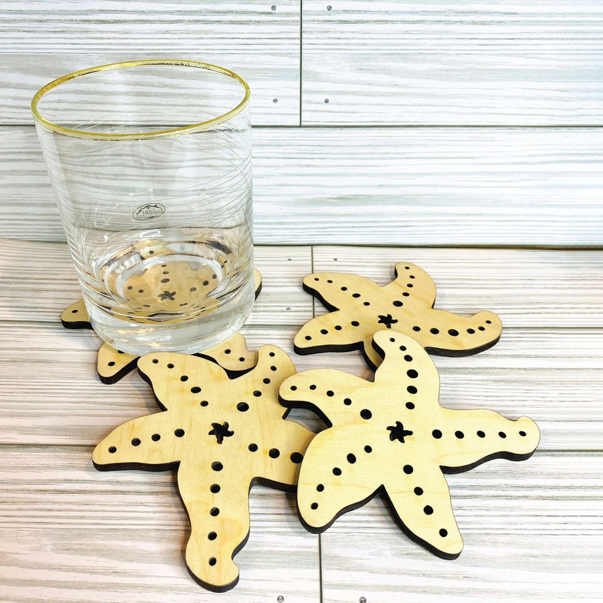 Starfish Nautical Beach Themed Coaster (Set of 4)