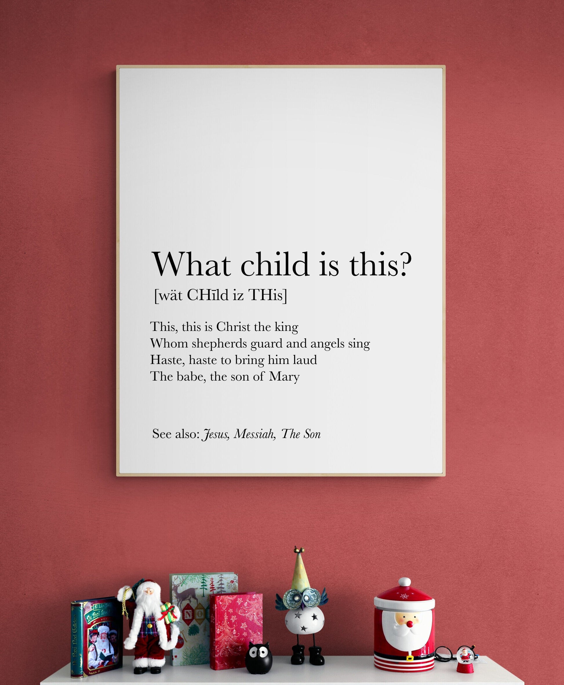 What Child Is This Definition | Worship | Christmas Lyrics | Gospel Hymn | Christian Music Art Print