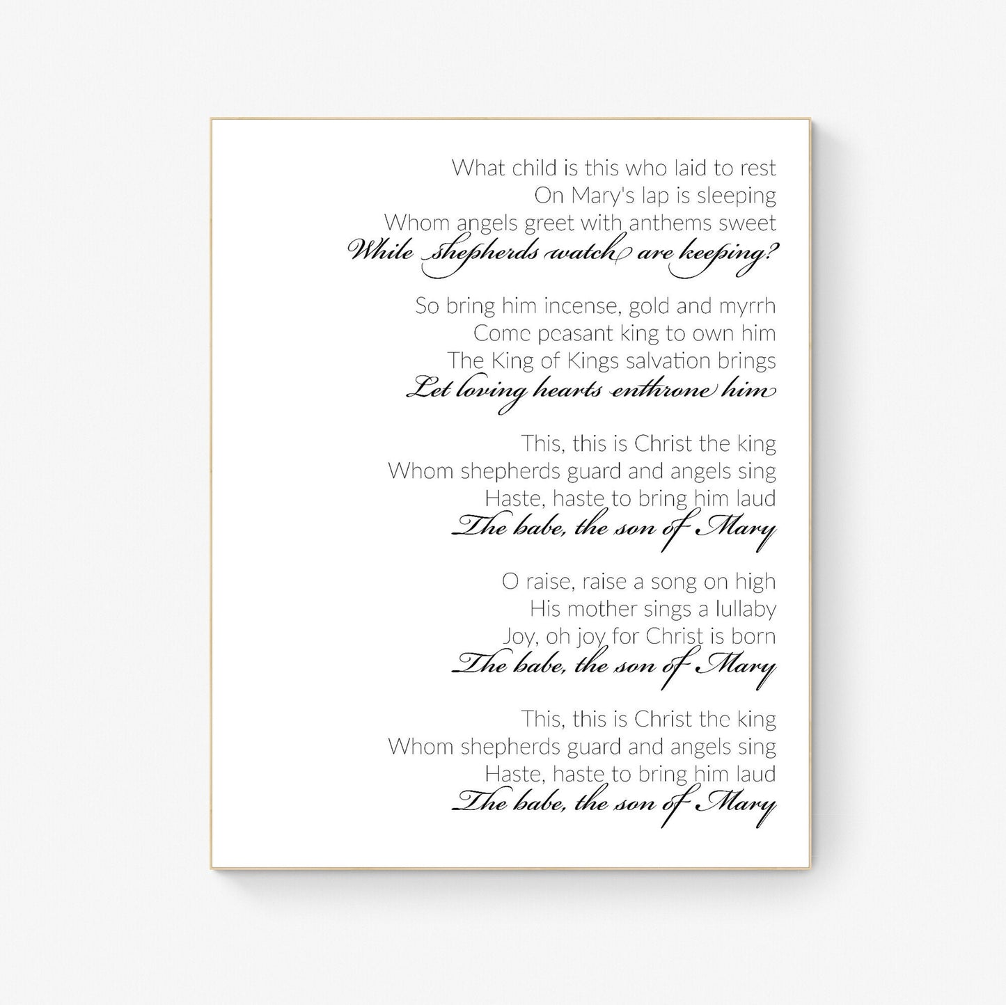 What Child Is This | Worship | Christmas Lyrics | Gospel Hymn | Christian Music Art Print