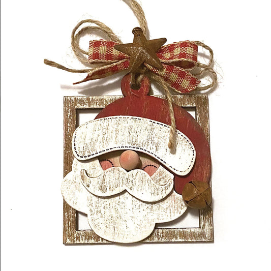 DIY Rustic Santa Claus | Gift | Present Tag | Christmas Tree Ornament