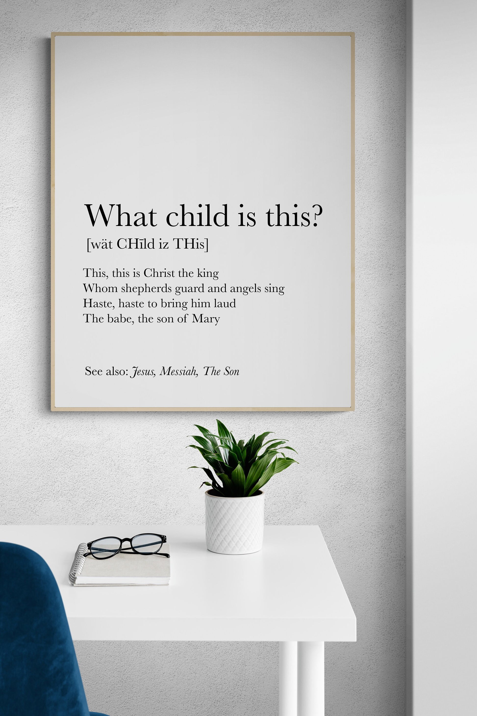 What Child Is This Definition | Worship | Christmas Lyrics | Gospel Hymn | Christian Music Art Print