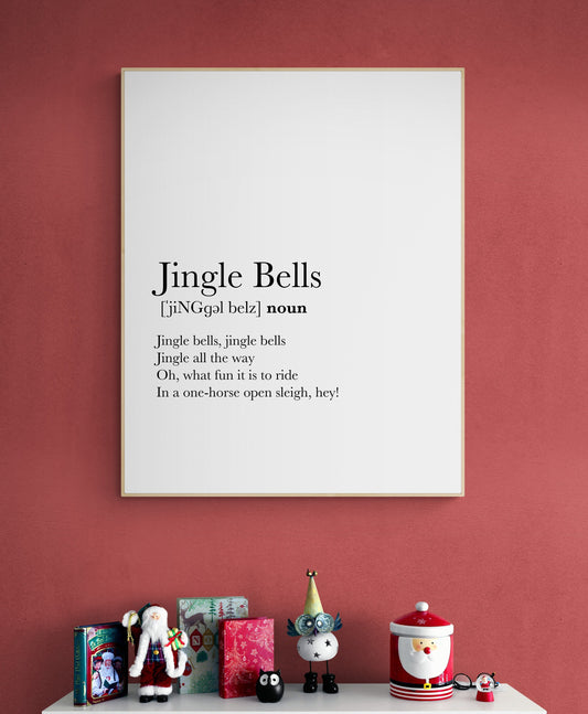 Jingle Bells | Classic Christmas Lyrics | Music Art Print
