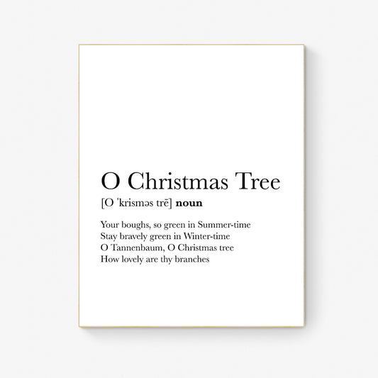 O Christmas Tree | Tannenbaum | Classic Christmas Lyrics | Music Art Print