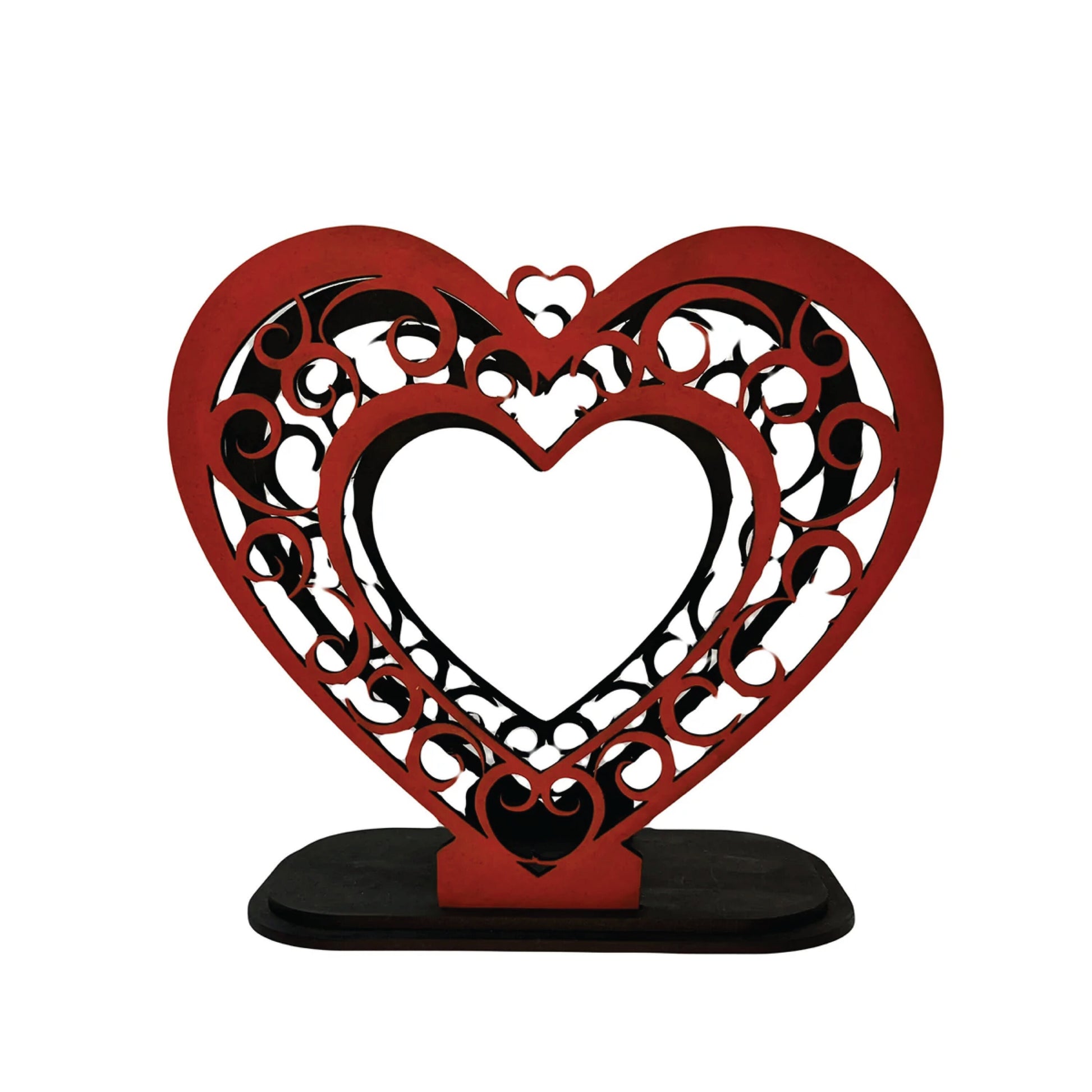 Valentine's Day Napkin Holder | Custom Party Table Decorations | Wood Luxury Couple's Placement