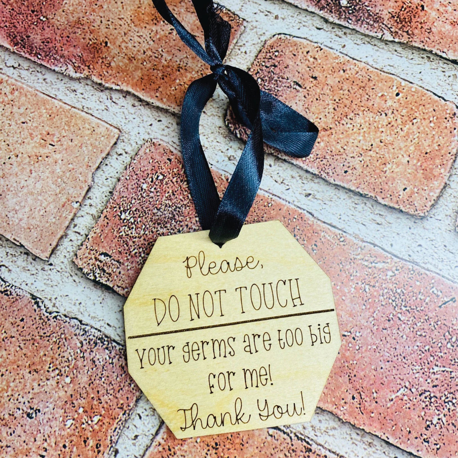 Please Do Not Touch | Your Germs Are Too Big For Me | Baby Shower Gift | Stroller Wooden Hanger