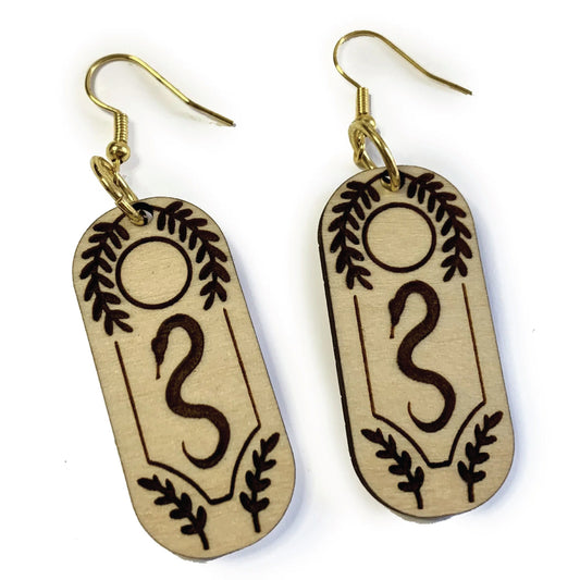 Snake Plant | Moon | Laurel | Dangle Earrings | Dangle Earring