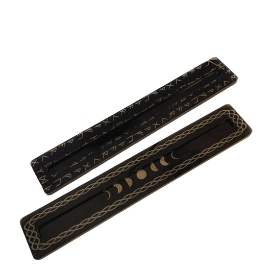 Celtic Moon and Viking Rune Incense Stick Holders | Set of 2 | Do It Yourself Project | Requires Paint And Assembly