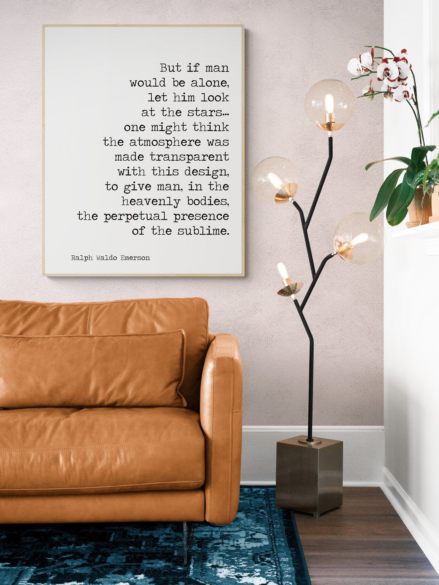 But If Man Would Be Alone | Let Him Look At The Stars | Ralph Waldo | Perpetual Presence Of The Sublime | Emerson Quote | Art Print