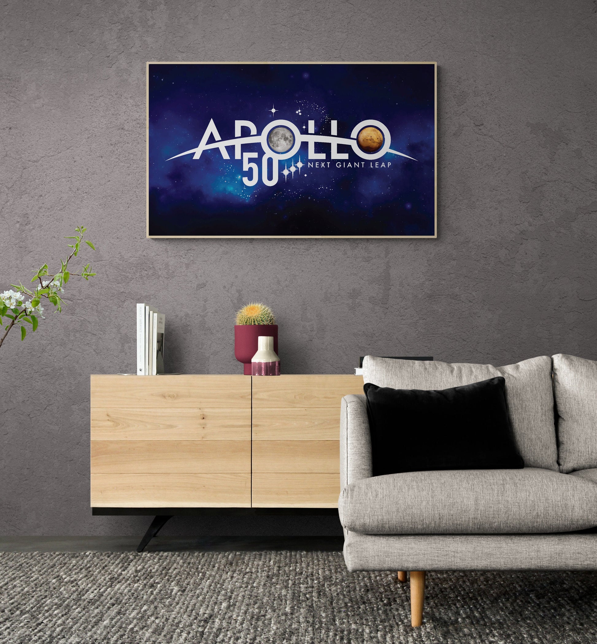 Apollo 50 Year Anniversary | Artemis Lunar  | Mars | NASA Art Print
