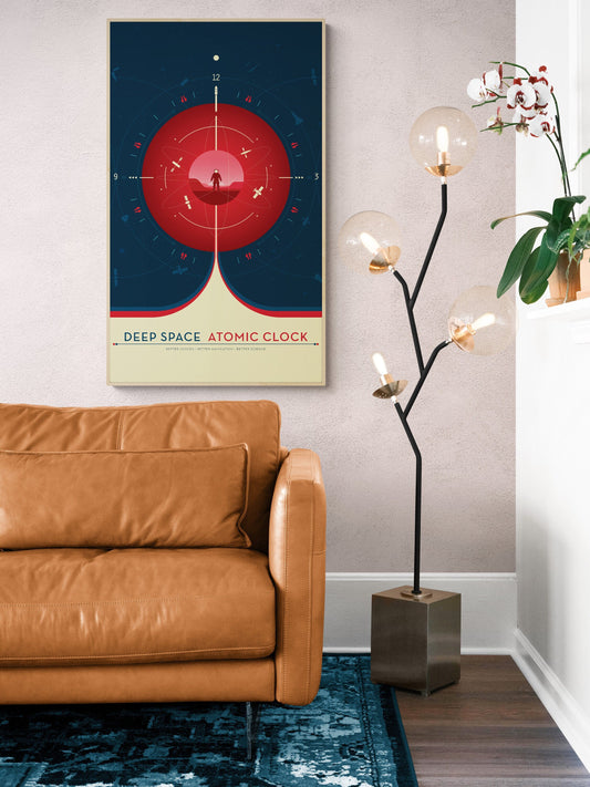 Deep Space Atomic Clock | JPL | Moon | Mars | Sun | Sol NASA Art Print