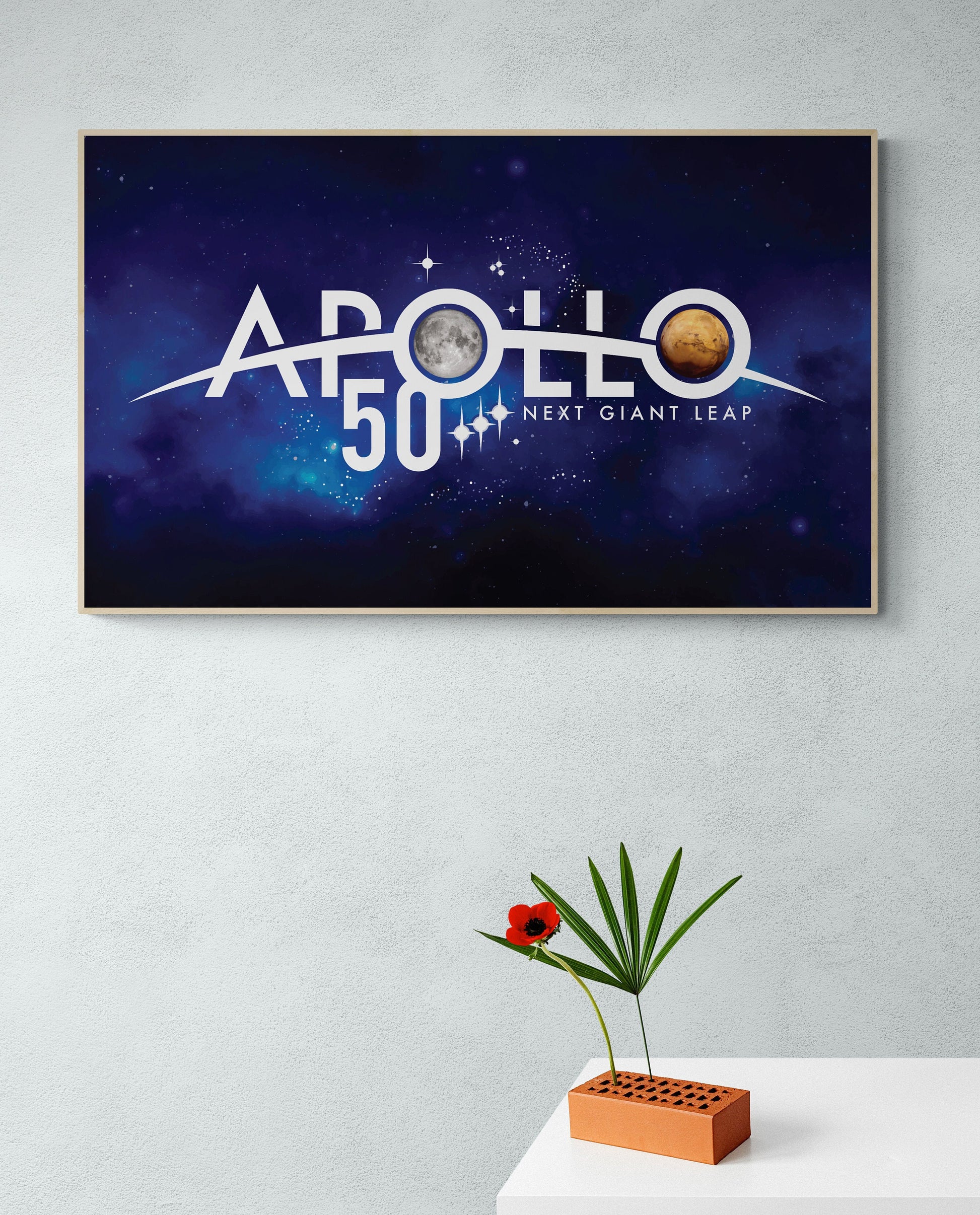 Apollo 50 Year Anniversary | Artemis Lunar  | Mars | NASA Art Print