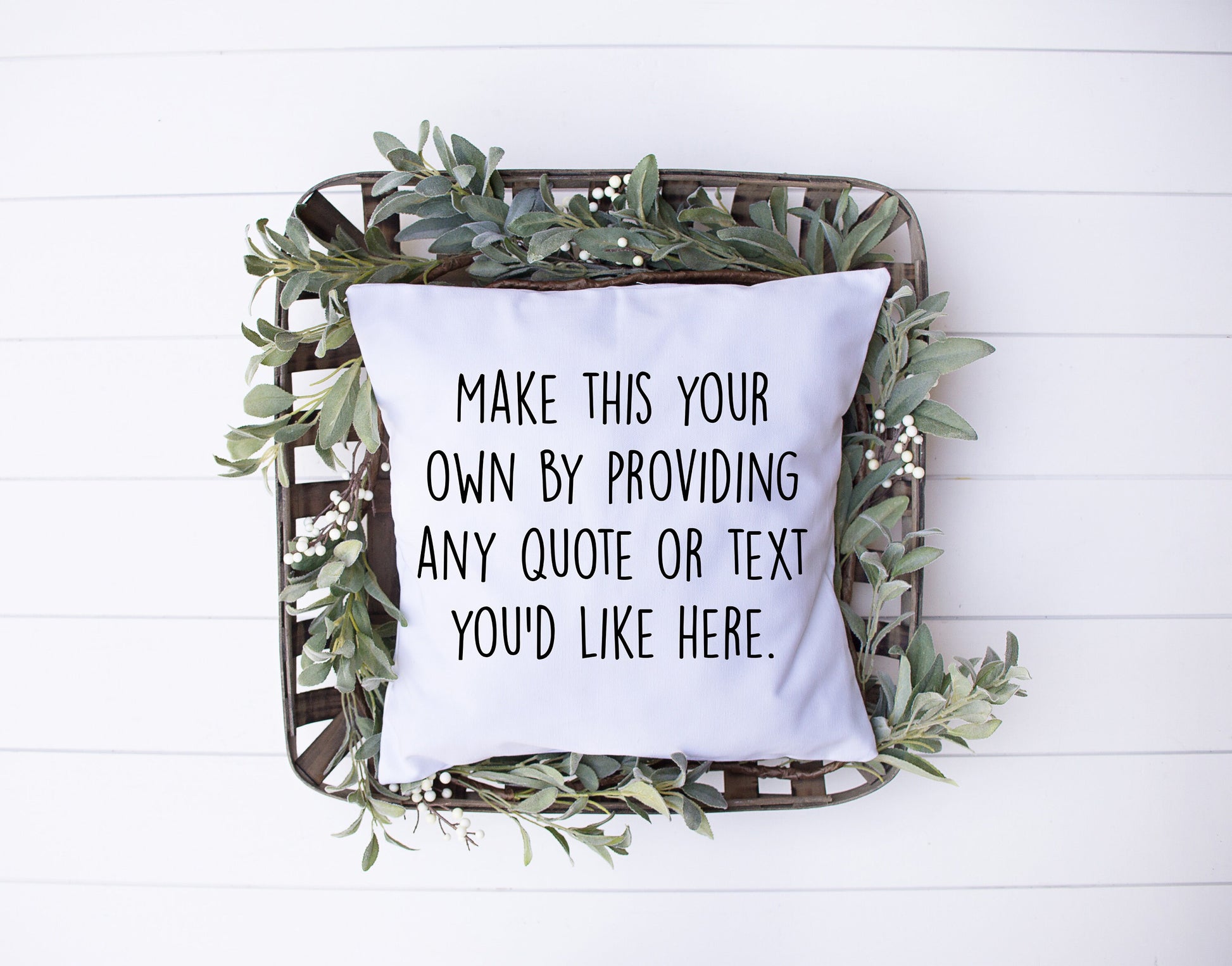 Create Your Own Decorative Pillow | Custom Designed | Made In The USA | Select Font | Color | Quote