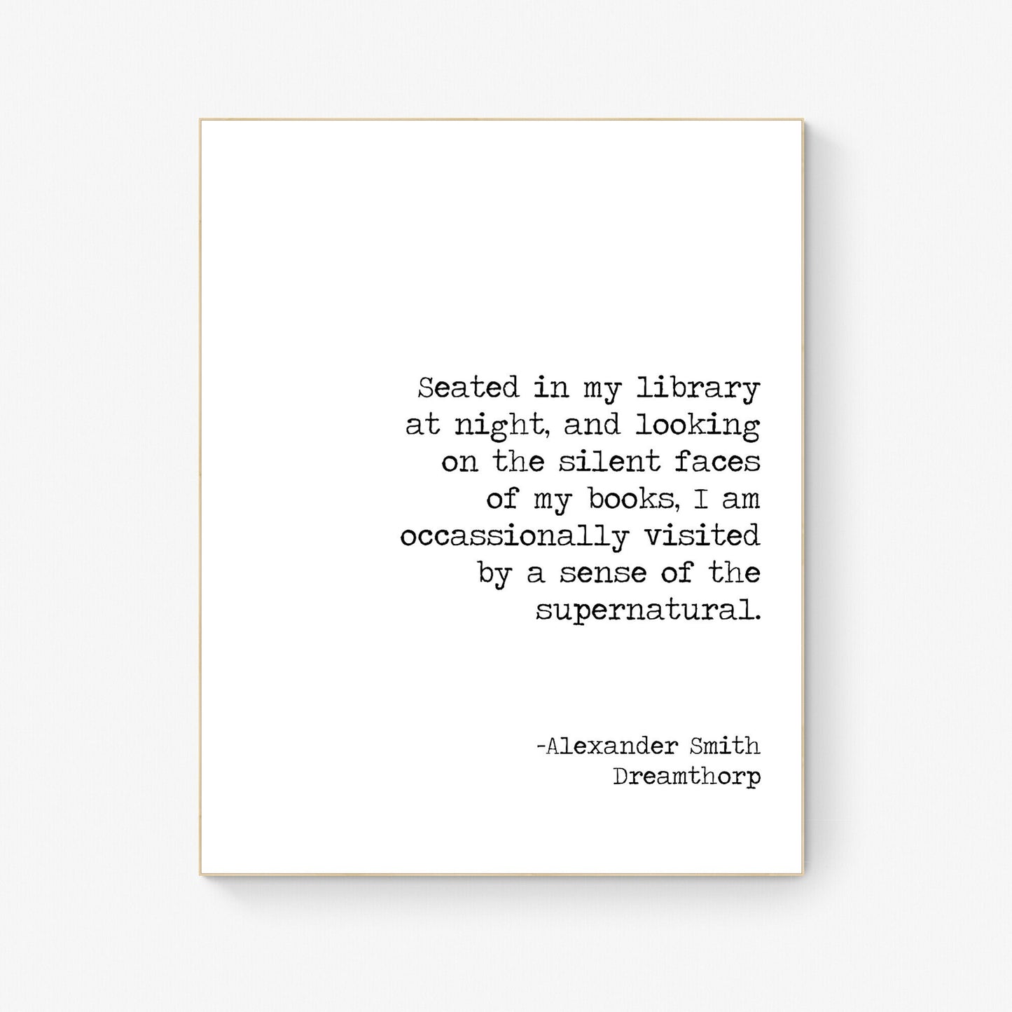 Seated In My Library At Night | Alexander Smith | Dreamthorp | Art Print