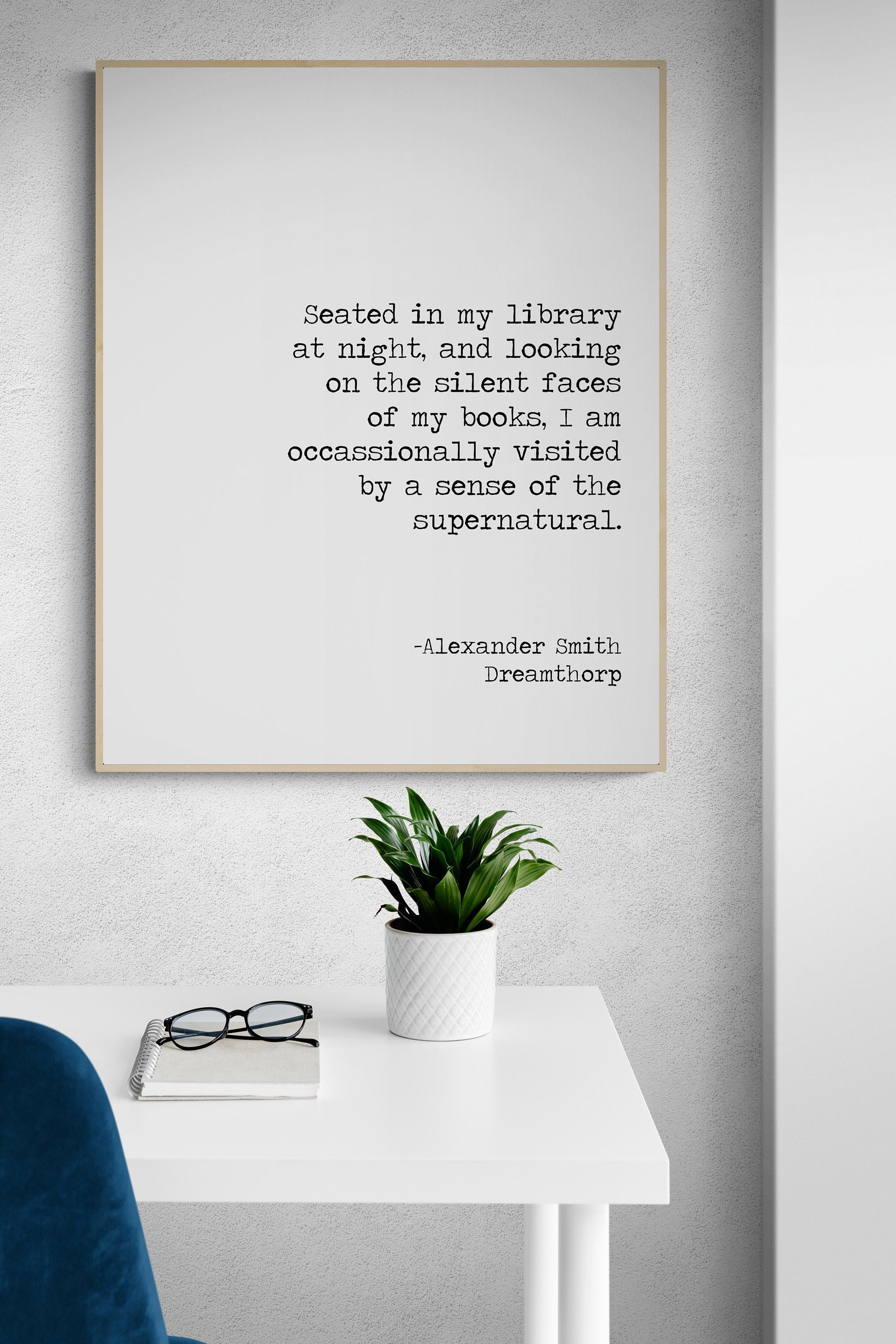 Seated In My Library At Night | Alexander Smith | Dreamthorp | Art Print