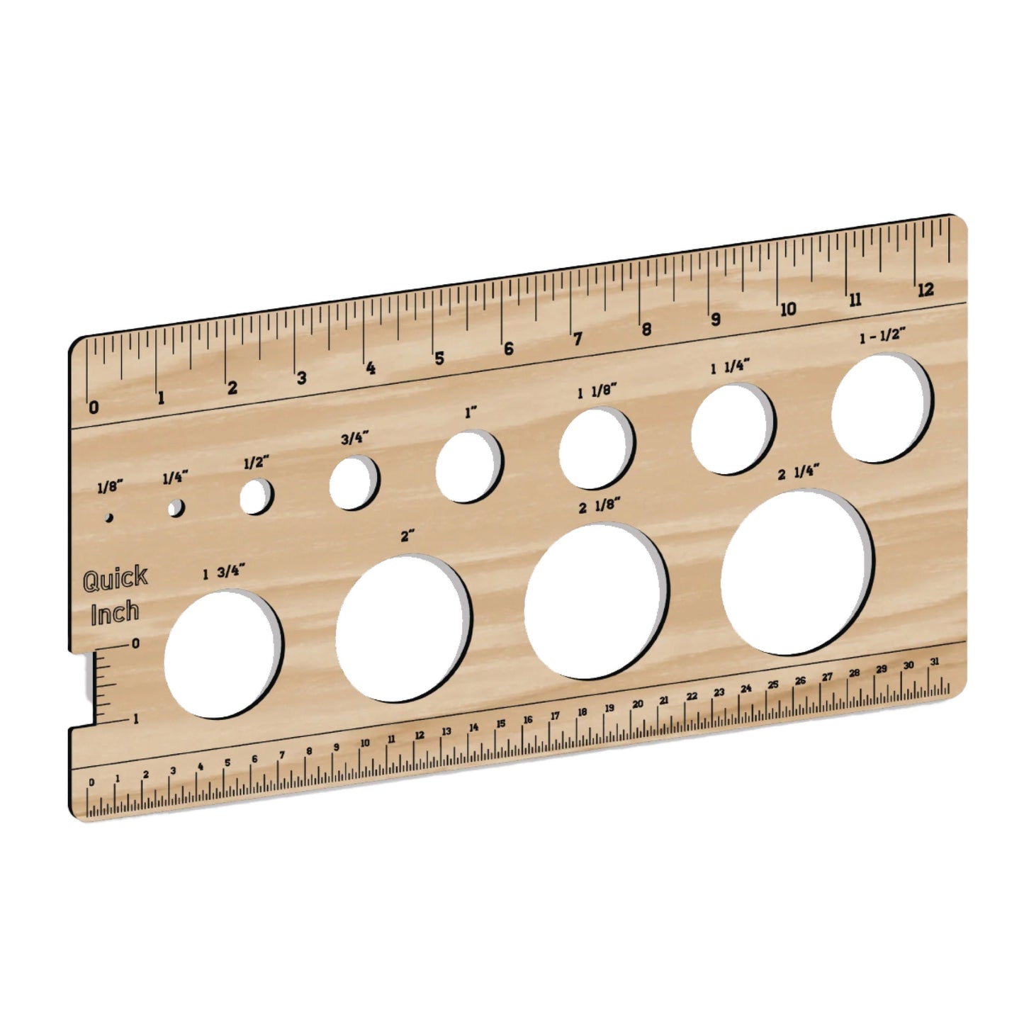 Custom Designed 12" Straight Edge Ruler | High Grade Baltic Birch Wood | Inches | Centimeters | Circle Circumference | Math | Drawing | HQ
