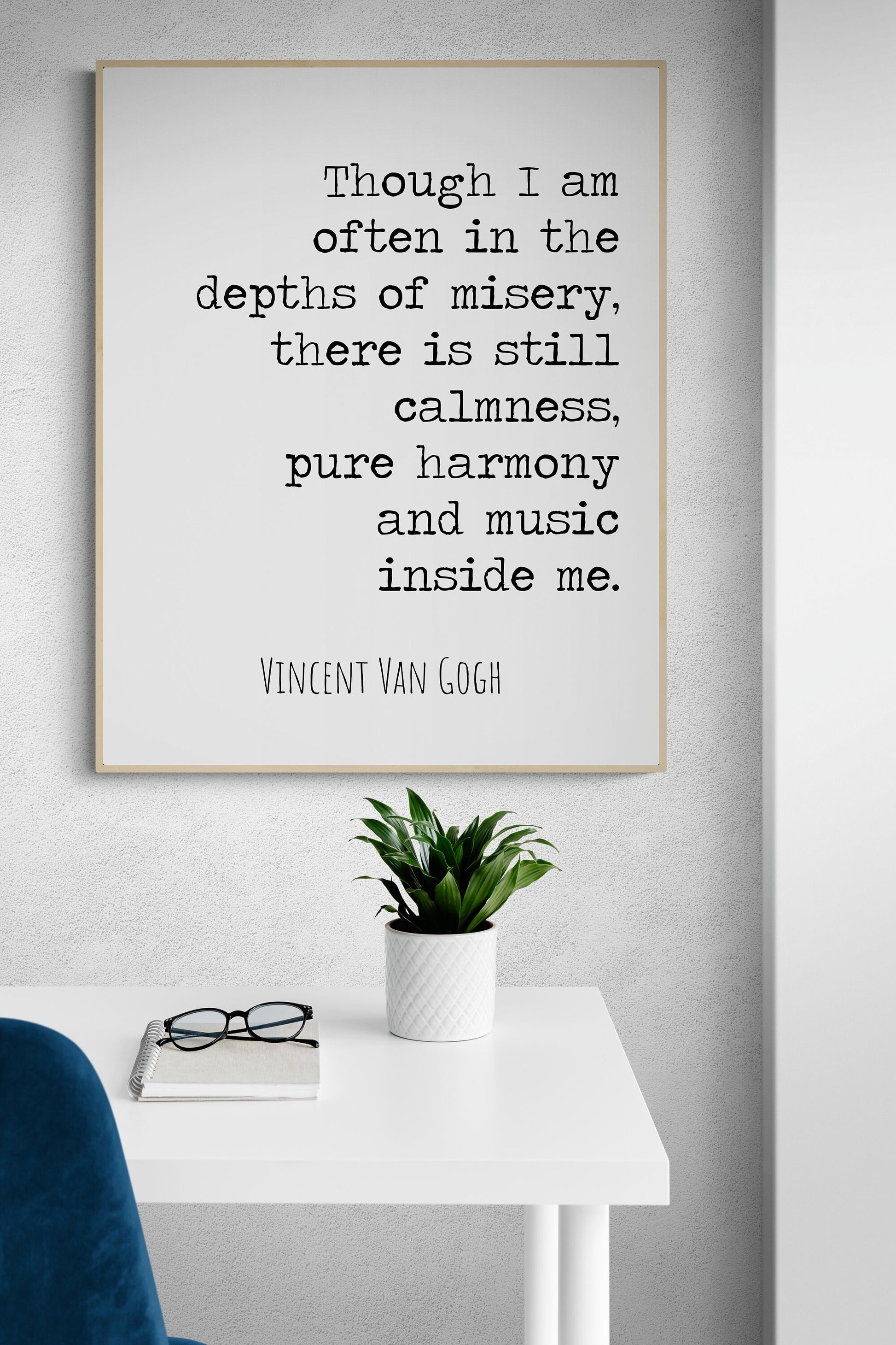 Symphony of Serenity | Vincent Van Gogh | Quote | Typography Print